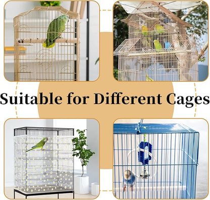 Daoeny Bird Cage Seed Catcher, Large Bird Cage Cover, Adjustable Soft Airy - Image 6