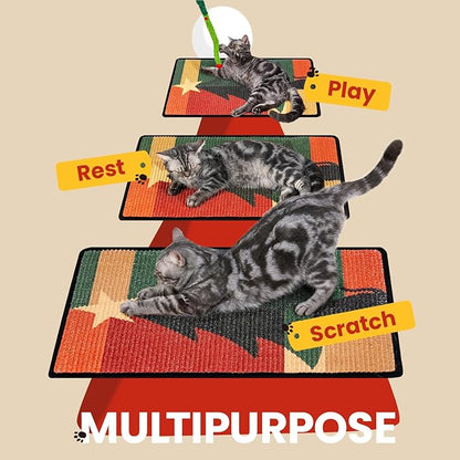 Cat Scratcher Mat, Sisal Cat Scratch Pad, Horizontal Floor Cat Scratching Pads - Image 6