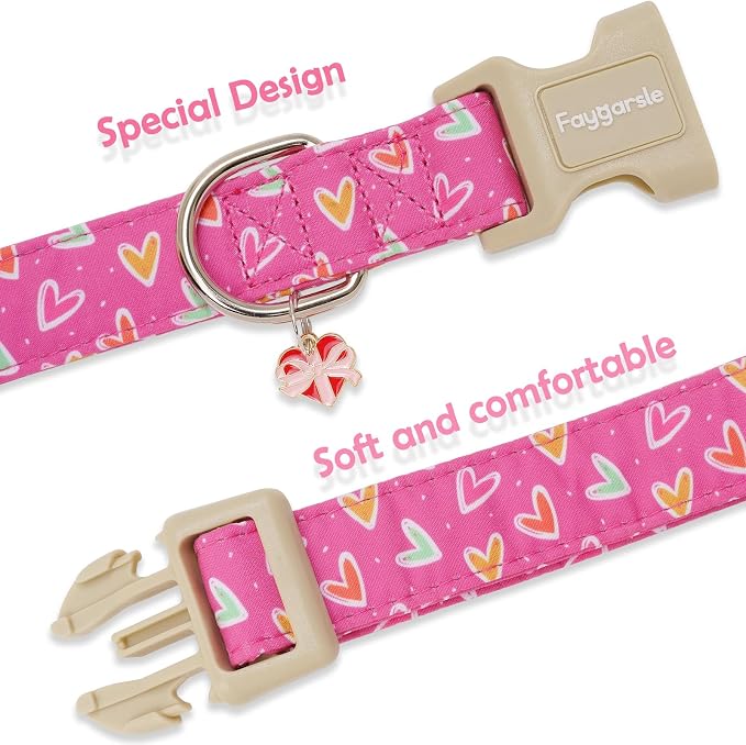 Faygarsle Valentine's Day Dog Collar, Adjustable Pet Collar - Image 4