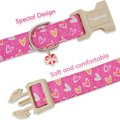 Faygarsle Valentine's Day Dog Collar, Adjustable Pet Collar - Image 4