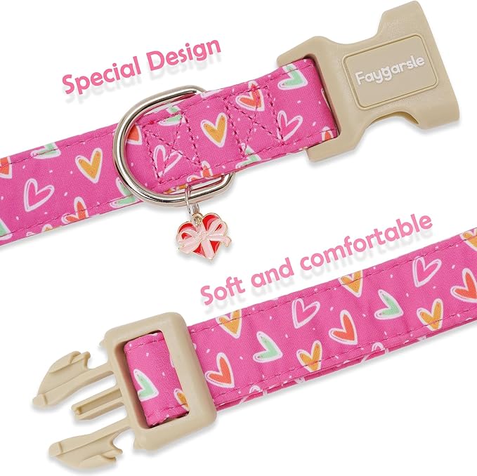 Faygarsle Valentine's Day Dog Collar, Adjustable Pet Collar - Image 4