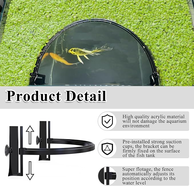 Aquarium Floating Plant Barrier, Floating Plant Corral Self Adjusts to Water - Image 2