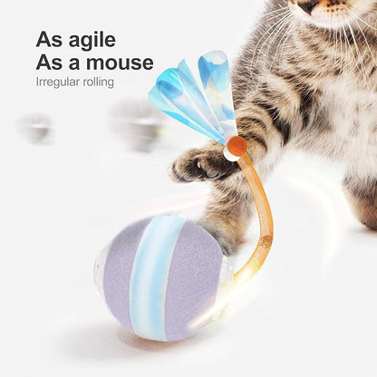 Interactive Cat Toys for Indoor Cats, The 3rd Generation Agile Moving Cat Ball - Image 2