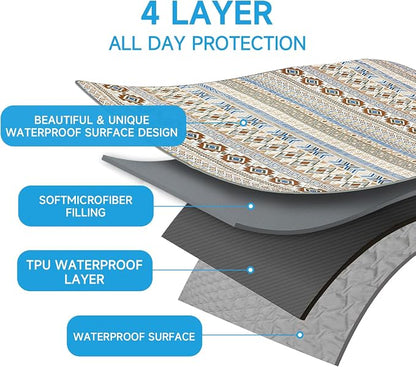 Waterproof Dog Blanket, Bohemian Dog Bed Cover Pet Blanket, Reversible Sofa - Image 3