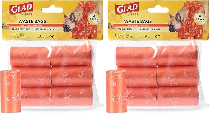 Glad for Pets Heavy Duty Dog Poop Bags, Leak Resistant Dog Waste Bags by GladTrashFoodStorage