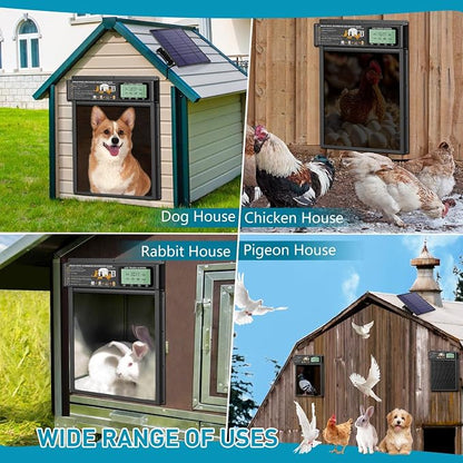 Automatic Pet Door, Dog Door Radar, Timer & Light Sensor Modes, Solar & USB - Image 7