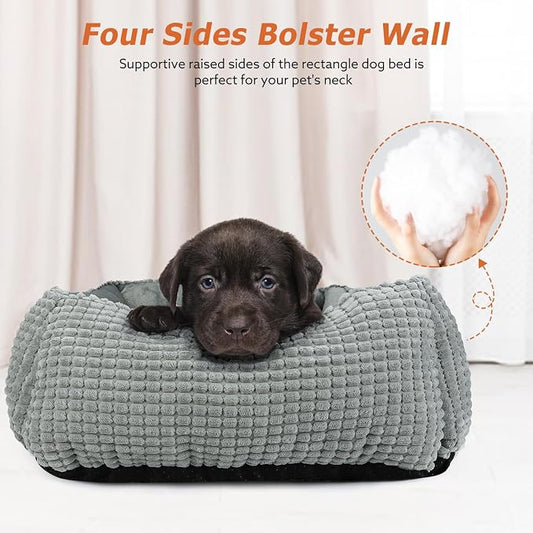 MIXJOY Dog Beds for Medium Dogs Washable, Rectangle Pet Bed Medium Size Dog - Image 2