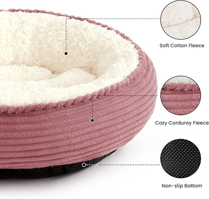 Love's cabin Round Donut Cat and Dog Cushion Bed, 20in Pet Bed - Image 2