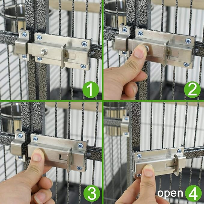 Nova Microdermabrasion 61 Inches Large Bird Cage Play Top Parrot Cockatiel - Image 5