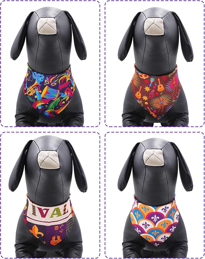 PET SHOW 50 Pack Mardi Gras Dog Bandanas Bulk - Image 4
