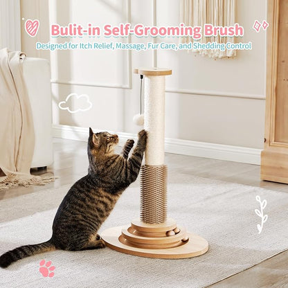 Made4Pets Cat Scratching Post, 4-in-1 Interactive Trackball Toys - Image 4