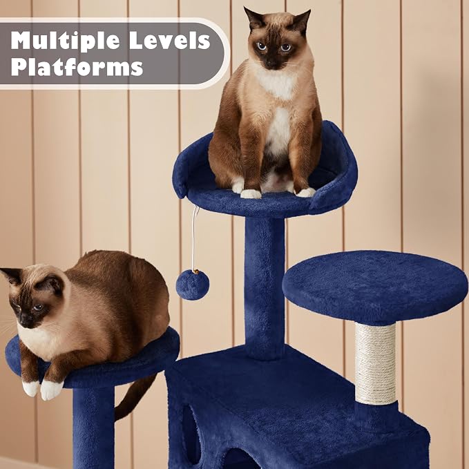 Yaheetech 54in Cat Tree Tower Condo Furniture Scratch Post - Image 5
