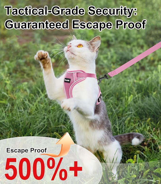 Cat Harness and Leash for Walking Escape Proof Soft Adjustable Cat Leash - Image 2
