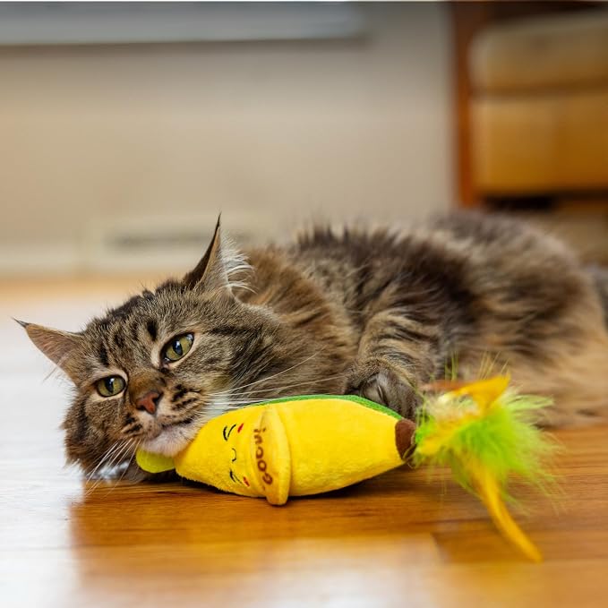 Catstages Peelin' Good Banana Kicker Dental Catnip Toy - Image 6
