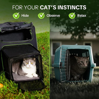 Cat Carrier Backpack for Travel & Car, 3-in-1 Expandable Cat & Small Dog - Image 3