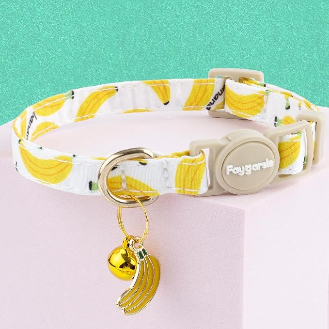 Faygarsle 2 Pack Blueberry Banana Pattern Cat Collars Breakaway Safety Collar - Image 4