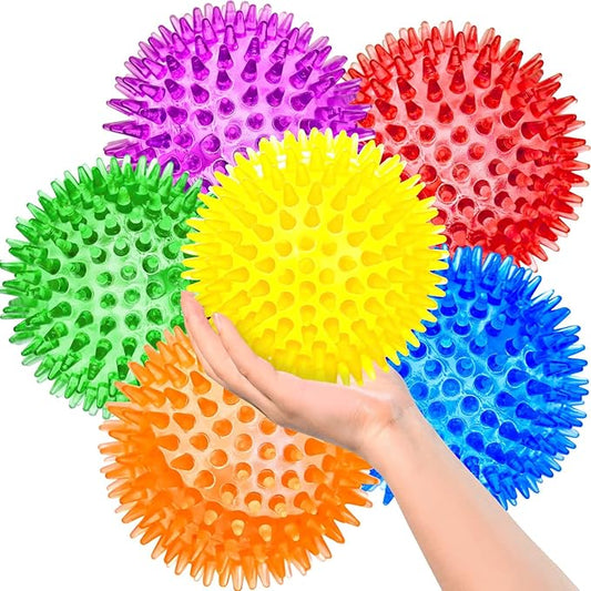 SHARLOVY 3.5” Large Dog Toys Ball, 6 Pack Squeaky oys, Durable by SHARLOVY