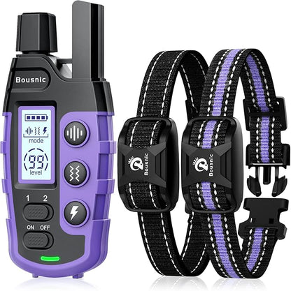 Bousnic Dog Shock Collar 2 Dogs - 3300 ft Waterproof Training Collar by BOUSNIC