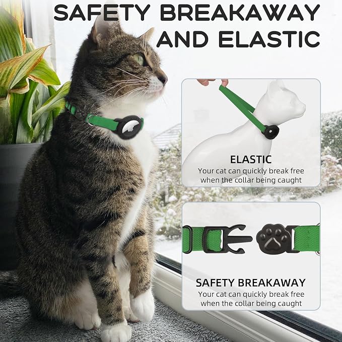 AirTag Cat Collars, Stretchy Collar - Image 4