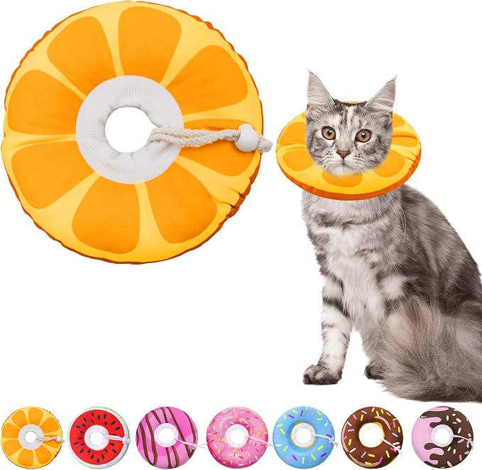 Cat Cone Collar Soft, Adjustable Cat Recovery Collar by Seyezo