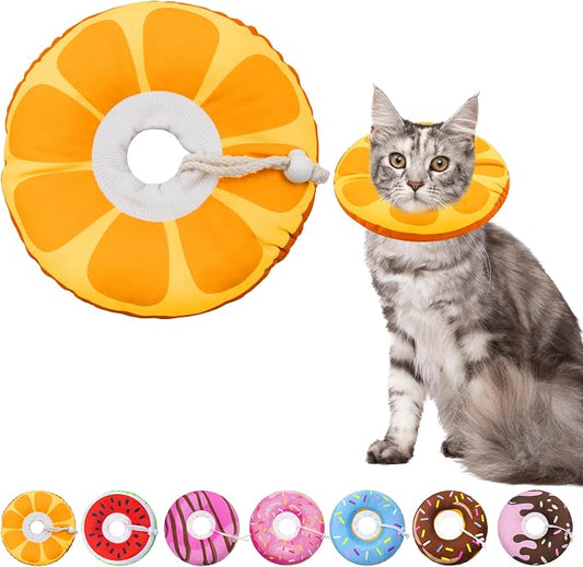 Cat Cone Collar Soft, Adjustable Cat Recovery Collar by Seyezo