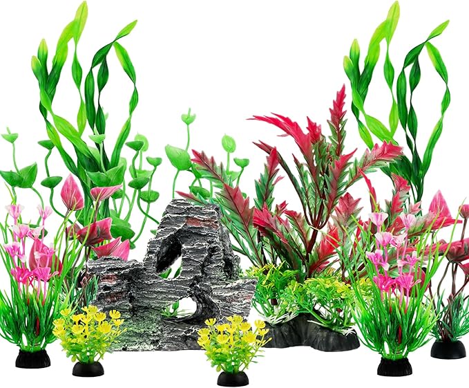 Fish Tank Accessories Aquarium Plants, Aquarium Decorations Plants by QUOZUO