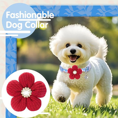 Large Dog Collar with Flower, Dog Collars - Image 3