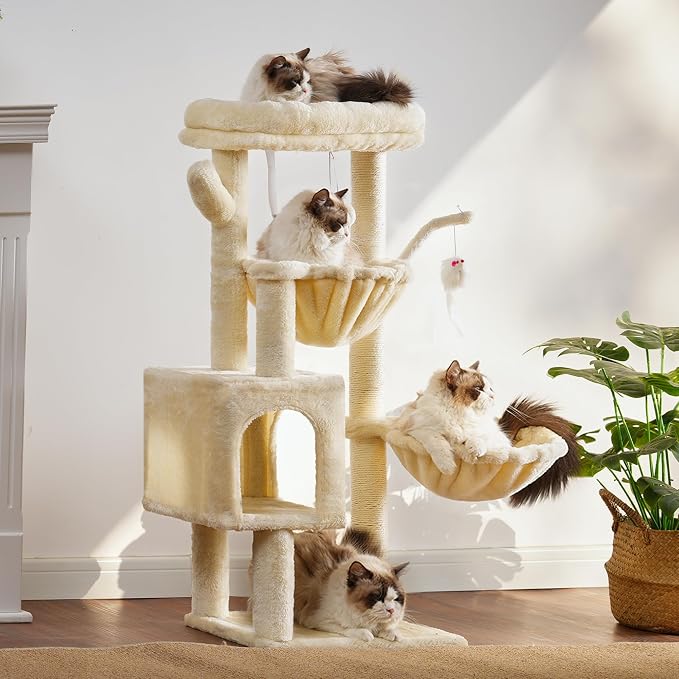 Heybly Cat Tree, 39.4 Inches Tower Condo - Image 8