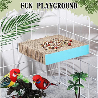 Skyygemm 2 Pieces Parrot Toy Bird Chew Cage Accessories Flat Perch Bird Paw - Image 2