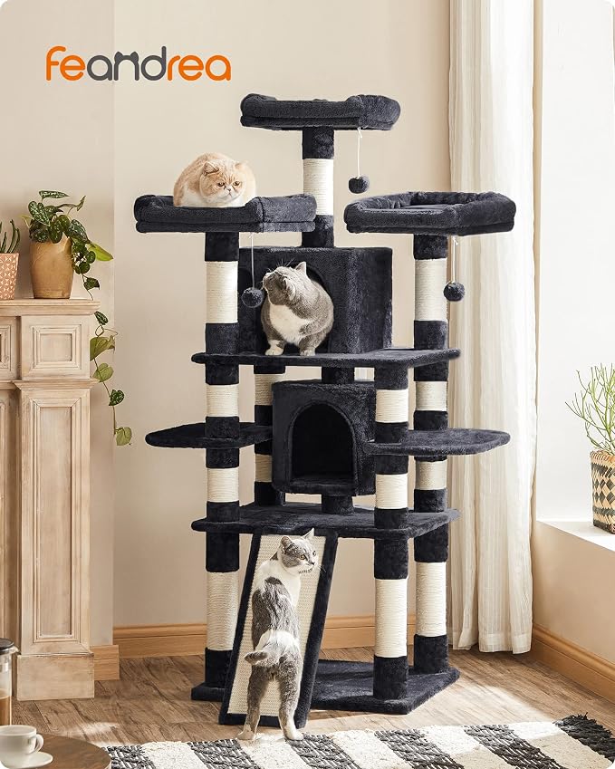 Feandrea 67 Inches Multi-Level Cat Tree - Image 2