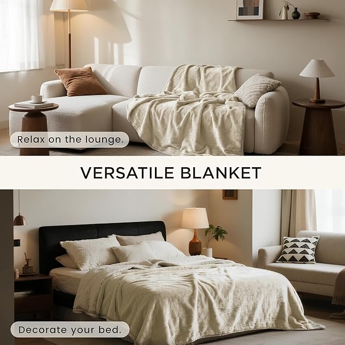 gogobunny Waterproof Bed Blanket, Reversible Sherpa Fleece Throw Blanket - Image 8