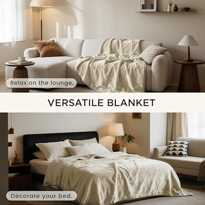 gogobunny Waterproof Bed Blanket, Reversible Sherpa Fleece Throw Blanket - Image 7