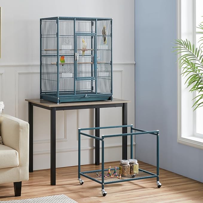 Topeakmart 54'' H Large Bird Cage Parrot Cage w/Stand Bird Cage - Image 2
