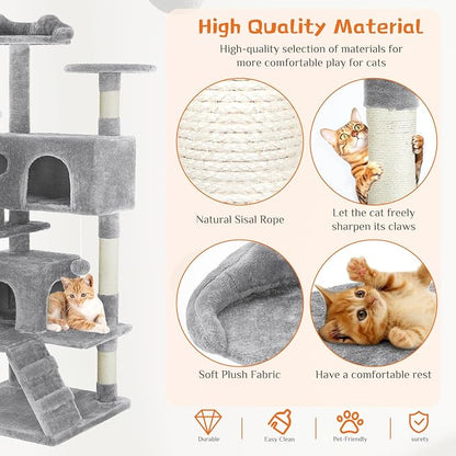 Sweetcrispy 54 Inch Cat Tree Tower, Indoor Cat Condo - Image 5