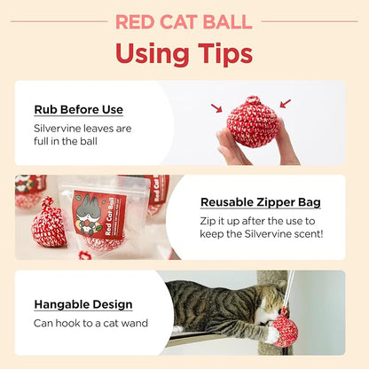 JAYU PET Red Cat Ball - Image 11