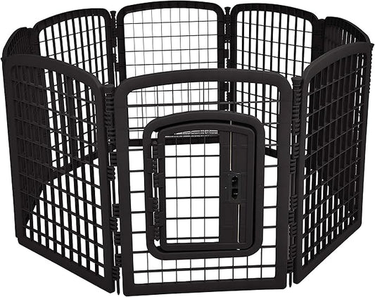 Amazon Basics 8-Panel Octagonal Plastic Dog Playpen, Portable Indoor/Outdoor by AmazonBasics
