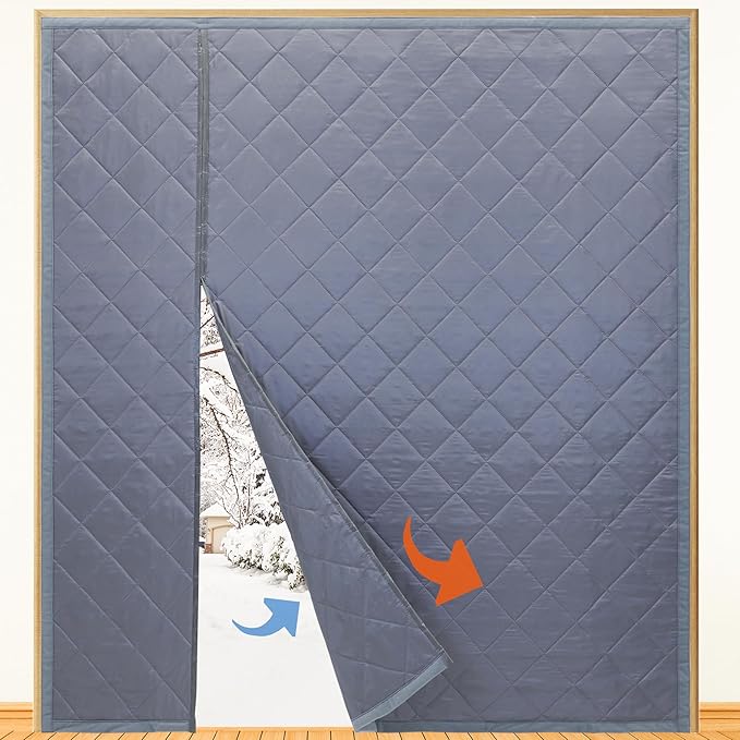 Reversible Wide Magnetic Thermal Insulated Door Curtain by Unknown