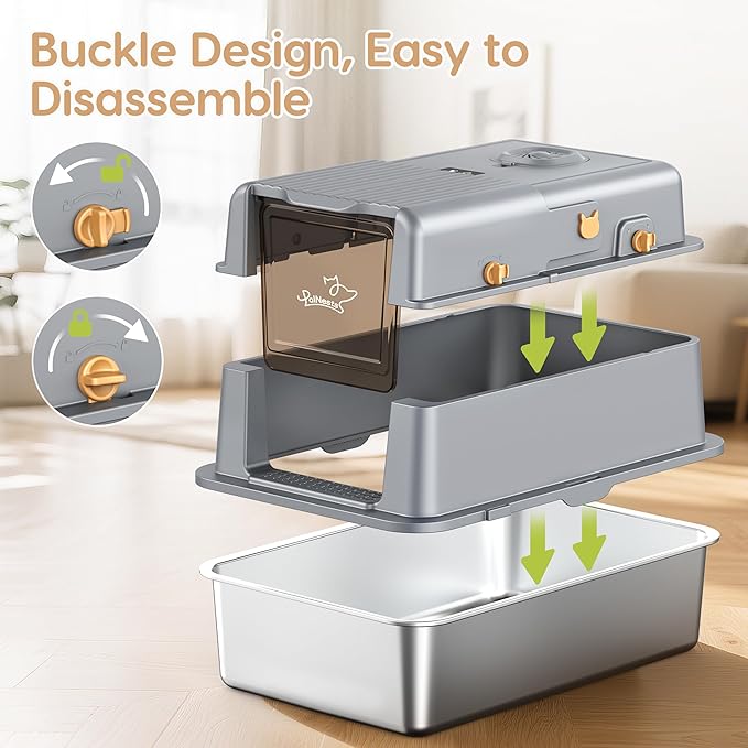 L7 Ultra-Stainless Steel Litter Box - Image 8