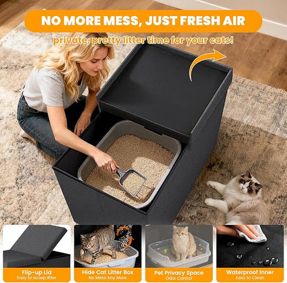 3-in-1 Cat Litter Box Enclosure - Image 3