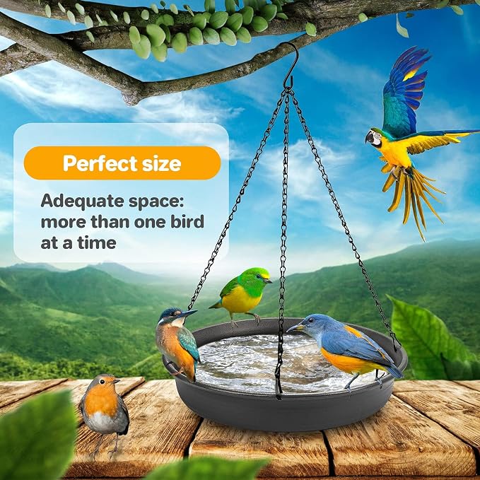 Hanging Bird Bath Hanging Bird-Feeder - Image 5