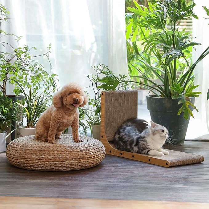 FUKUMARU Cat Scratcher, 26.8 Inch L Shape Cat Scratch Pad Wall Mounted - Image 4