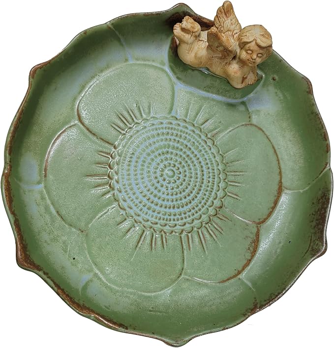 Ceramic Ground Bird Bath Bowl for Outside, BirdBath Bowl Only, Ground Bird - Image 2