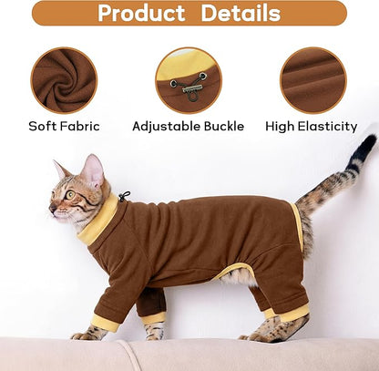 PUMYPOREITY Cat Recovery Suit, Stops Wound Licking After Surgery, Sticky Hair - Image 4
