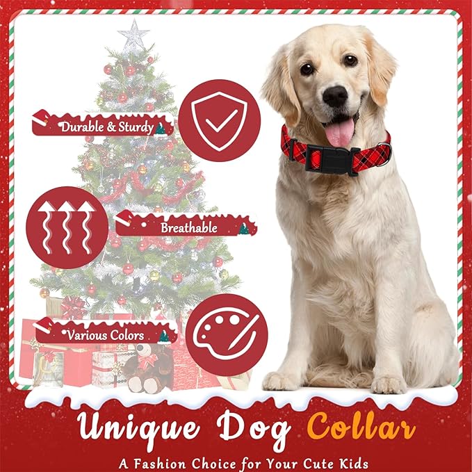 Christmas Plaid Dog Collar, Classical Boys Girls Puppy Collar - Image 5