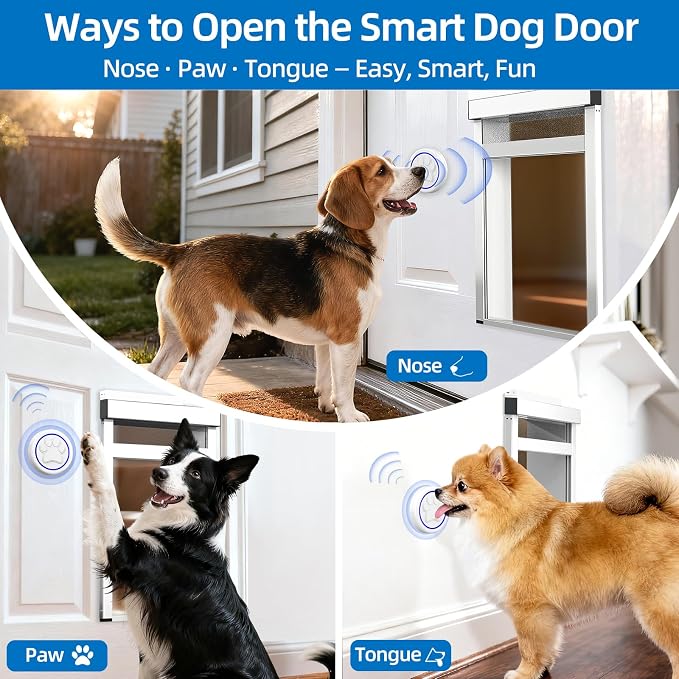Automatic Dog Door with Doorbell Activation, 2-Flap Electronic Smart Pet Door - Image 6