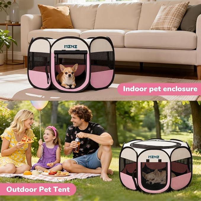 Dog Cat Playpen, Portable Puppy Pet Crate Indoor - Image 5