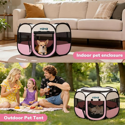 Dog Cat Playpen, Portable Puppy Pet Crate Indoor - Image 5