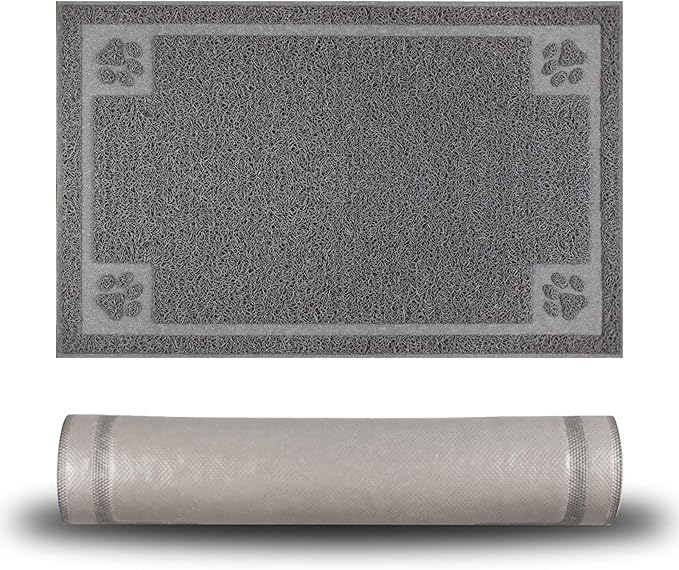 Pet Feeding Mat for Small Dogs and Cats 24" x 16" Flexible and Waterproof Dog by STELLAIRE+CHERN