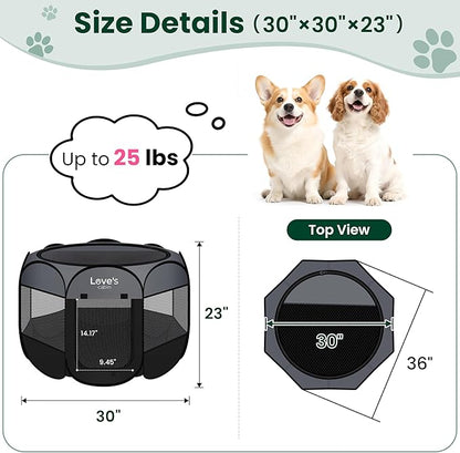 Love's cabin Pet Puppy Dog Playpen, Medium Dog Tent Crates Cage Indoor/Outdoor - Image 3