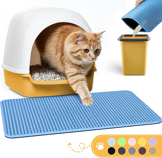 Cat Litter Mat - 23.2'' x 29.1'' Large Litter Trapping Mat, Waterproof by Powools